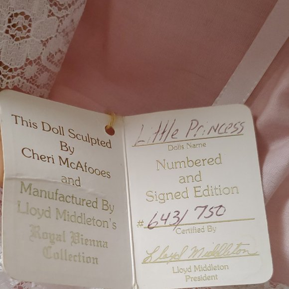 Royal Vienna 24" Little Princess * #643/750 Lloyd Middleson - Picture 9 of 12